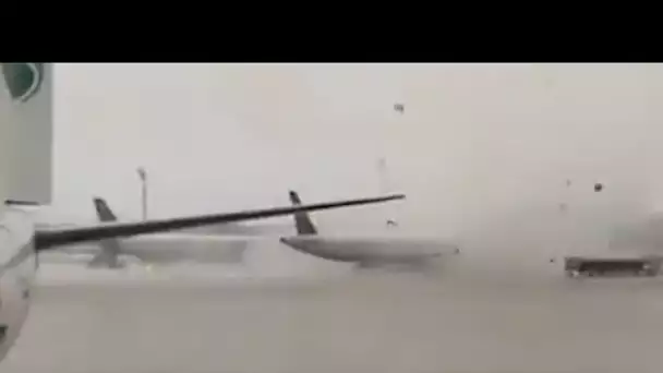 Une tornade fait rage sur le tarmac de l'aéroport d'Antalya en Turquie