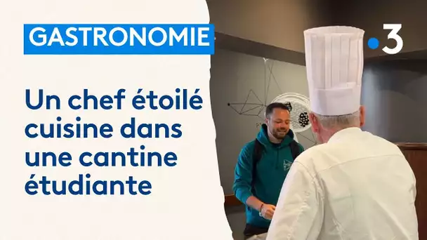 Le chef triplement étoile Marc Haeberlin cuisine pour une cantine étudiante, au prix étudiant