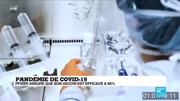 Covid-19 : Pfizer assure que son vaccin est efficace à 95%