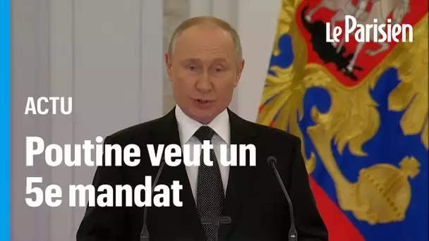 Poutine annonce sa candidature à la présidentielle de mars 2024