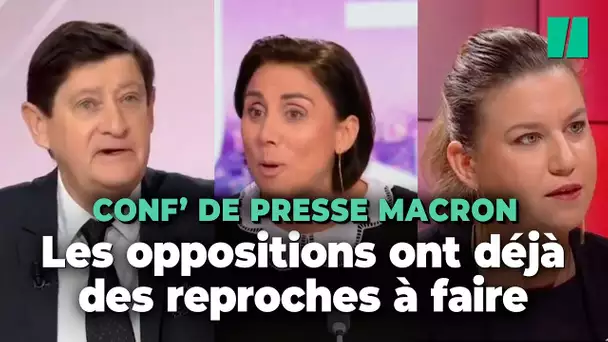 Sans attendre le fond, l’opposition a déjà deux griefs sur la conf’ de presse de Macron