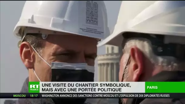 Macron adresse «un message de fierté collective» sur le chantier de Notre-Dame