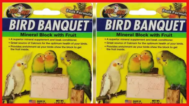 Zoo Med Laboratories Bird Banquet Fruit Mineral Blocks, Small (3 Pack)