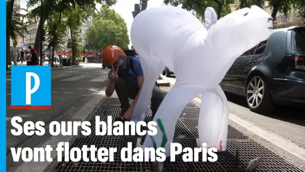Street art : Olivier, l'homme qui pose les œuvres flottantes à Paris