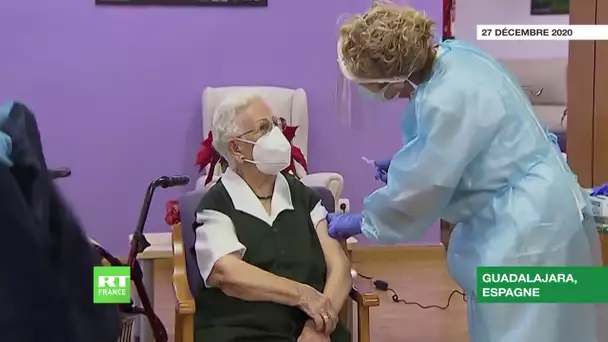 Une femme de 96 ans est la première à se faire vacciner contre le Covid-19 en Espagne