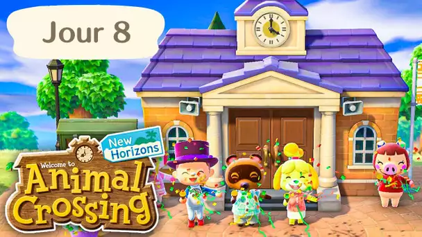 Jour 8 | Ouverture de la Mairie ! | Animal Crossing : New Horizons