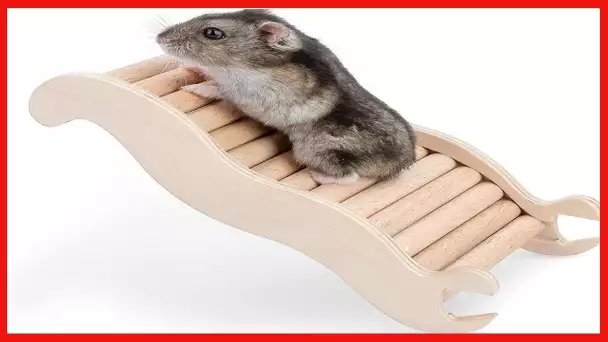 Niteangel Hamster Climbing Toy Wooden Ladder Bridge for Hamsters Gerbils Mice and Small Animals