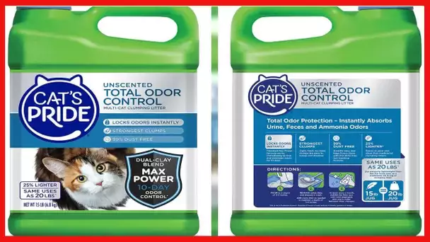 Cat’s Pride Odor Control Lightweight Clumping Cat Litter with MaxPower