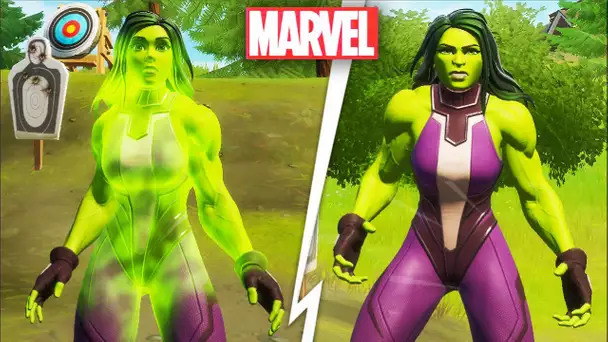 DEBLOQUER LE POUVOIR DE MISS HULK "SURCHARGE GAMMA" ! (FORTNITE DEFIS HULK SAISON 4)