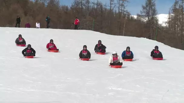 La descente en luge, pratique star de la station de Réallon