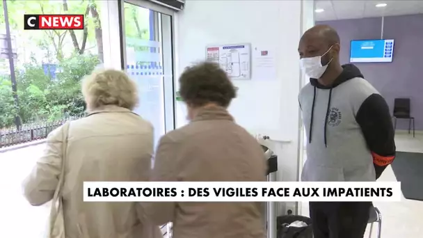 Laboratoires : des agents de sécurité face aux impatients