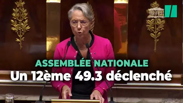 Élisabeth Borne déclenche un 49.3 sur la programmation des finances publiques