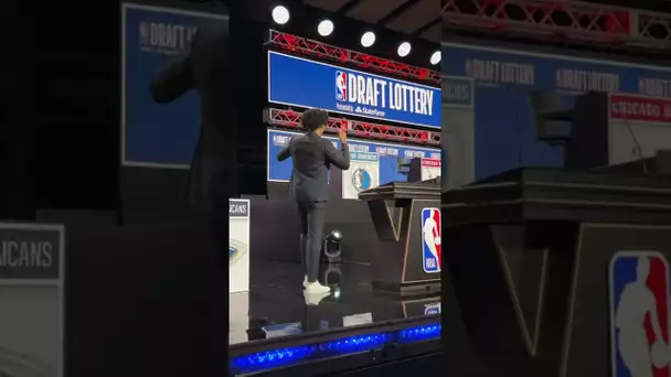 Dylan Harper announcing picks at the 2025 NBA Draft lottery 😂