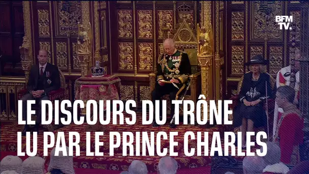 Le discours du trône devant le Parlement britannique lu pour la première fois par le prince Charles