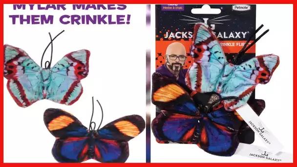 JACKSON GALAXY 32443 Crinkle Flies-Butterfly for Cats (2 Pack)