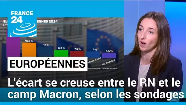 Européennes : l'écart se creuse entre le RN et le camp Macron, selon les sondages • FRANCE 24