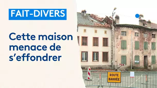 Une maison sur le point de s'effondrer à Petite Raon les riverains refusent de partir