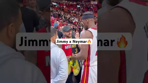 Jimmy Butler & Soccer Legend Neymar Postgame In Miami! ⚽️🏀| #Shorts