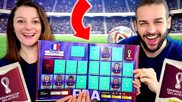 ON DOIT TROUVER L'EQUIPE DE FRANCE A 100% ! MEGA PACK OPENING PANINI COUPE DU MONDE 2022