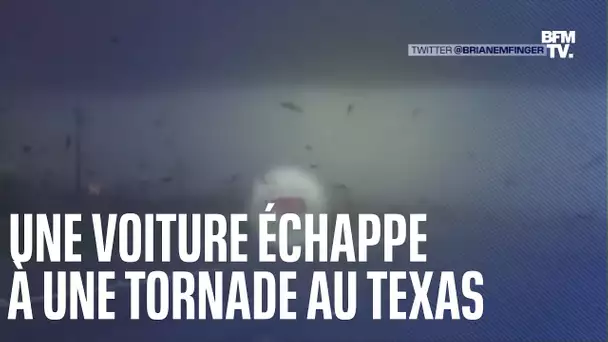 Prise au piège dans une tornade au Texas, cette voiture l'a échappé belle