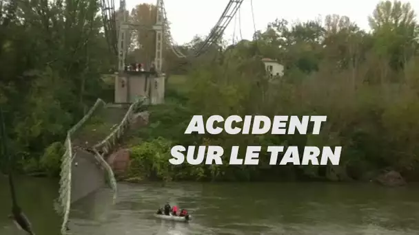 Les images du pont effondré au-dessus du Tarn près de Toulouse