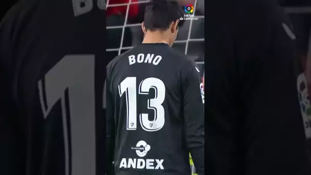 Just in time, Bono! 🤭 ✋  #shorts #laligasantander #sevillafc #osasuna