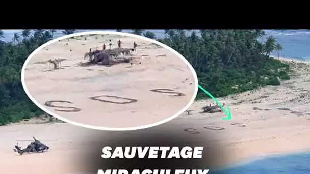 Trois naufragés sauvés grâce à leur "SOS" écrit sur la plage