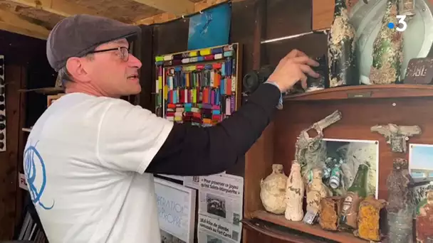 Antibes  : Yoko nous fait découvrir sa collection de bouteilles trouvées dans les fonds marins