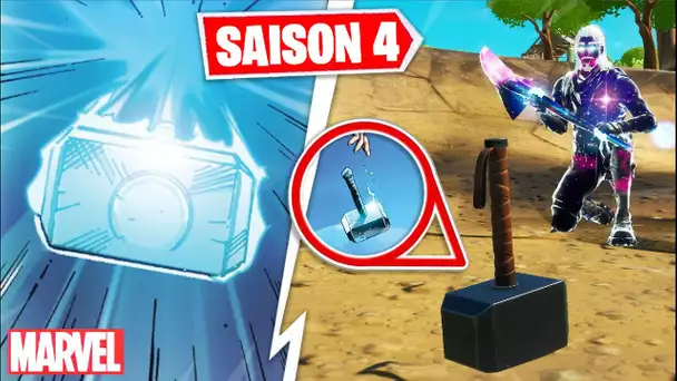 LA MARTEAU DE THOR EST ARRIVE SUR FORTNITE + CRATERE ! (FORTNITE HISTOIRE SAISON 4)