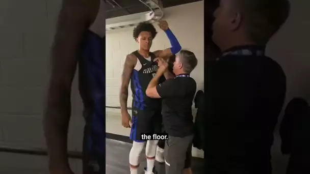 Go behind-the-scenes to see how the No. 1 overall pick gets mic'd up at #NBA2K23SummerLeague!