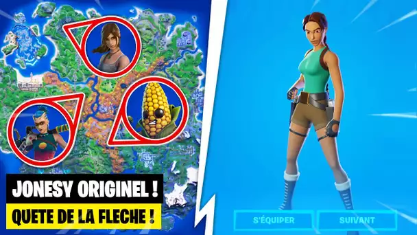 "PARLER A TARANA, LARA CROFT, RAVEN, PIOUPIOU OU EPI" ! (FORTNITE QUETES DE LA FLECHE)