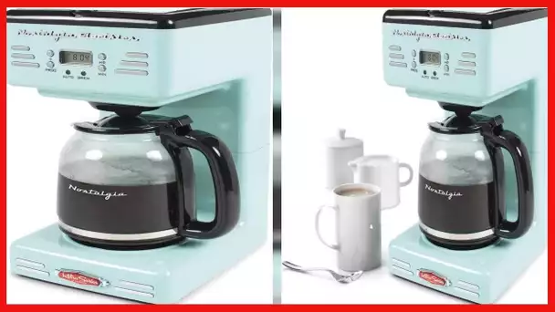 Nostalgia RCOF12AQ New & Improved Retro 12-Cup Programmable Coffee Maker With LED Display