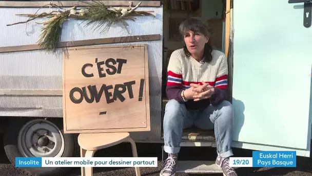 Des cours de dessin au Pays basque dans un atelier roulotte itinérant