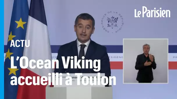 Ocean Viking : la France va accueillir le navire dans le port militaire de Toulon, annonce Darmanin