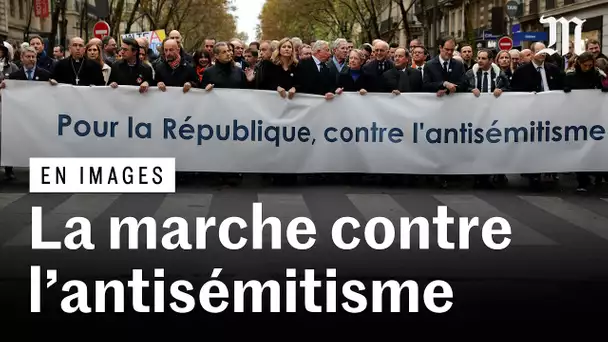 Une foule immense a défilé contre l’antisémitisme à Paris