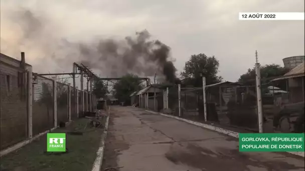 République populaire de Donetsk : un incendie se déclare après le bombardement d'une usine chimique