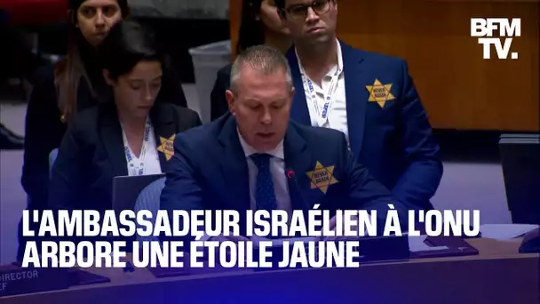 L'ambassadeur israélien à l'ONU arbore une étoile jaune