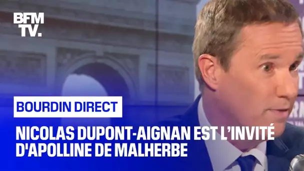 Nicolas Dupont-Aignan face à Apolline de Malherbe en direct