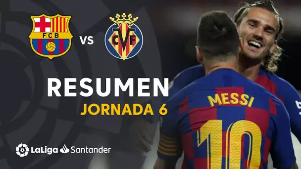 Resumen de FC Barcelona vs Villarreal CF (2-1)