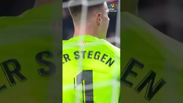 What a save Ter Stegen!  ✊ 🛑  #shorts #laligasantander #barça