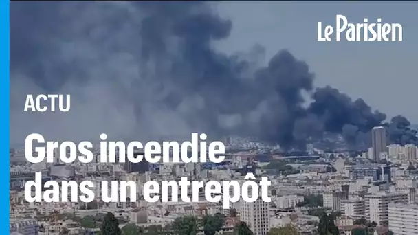 Gros incendie dans un entrepôt à Aubervilliers