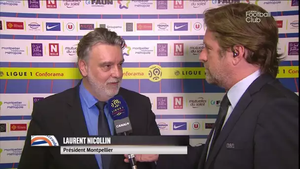 Laurent Nicollin après Montpellier / Nîmes - Canal Football Club
