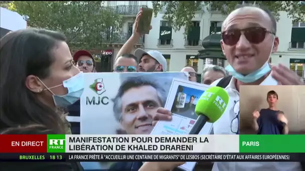 Paris : manifestation pour demander la libération du journaliste algérien Khaled Drareni