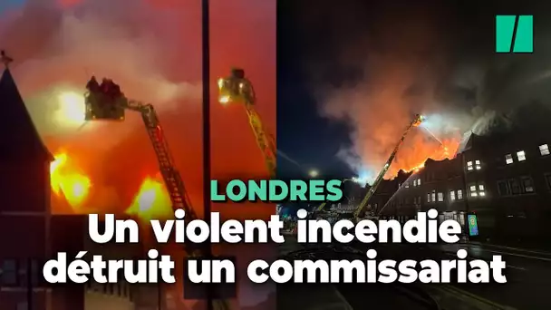 À Londres, un incendie spectaculaire ravage un commissariat, 60 personnes évacuées