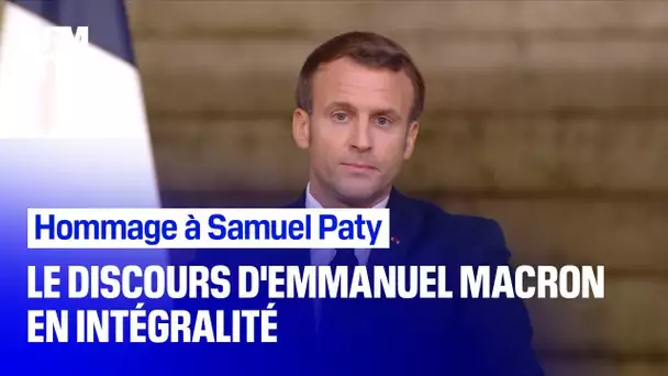 Hommage à Samuel Paty: le discours d'Emmanuel Macron en intégralité