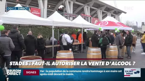 Faut-il ré-autoriser l'alcool dans les stades de foot? Ça fait débat sur RMC