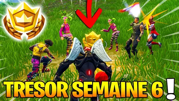 SECRET 'FOUILLER entre une AIRE DE JEU, un TERRAIN de CAMPING et une EMPREINTE DE PAS' sur FORTNITE