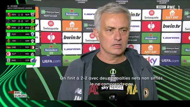 Roma 2-2 Bodo Glimt : "Les arbitres sont nuls en Conference League" allume Mourinho