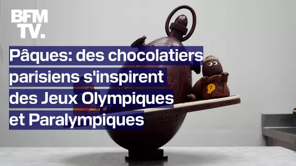 Pâques: des chocolatiers parisiens s'inspirent des Jeux pour leurs créations en chocolat