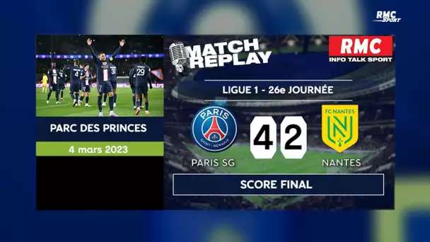 PSG 4-2 Nantes : Un Mbappé record avant le déplacement au Bayern, le goal replay RMC